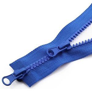 Ritsen 3-delige jas met ritssluiting Dubbele ritssluiting Kleding Rits Accessoires Slaapzak Tweeweg dubbele open ritssluiting(Blue,80CM-5#)