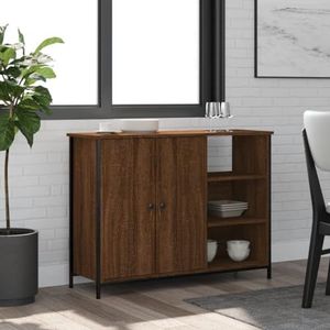 CBLDF Dressoir Bruin Eiken 100x33x75 cm Engineered Wood