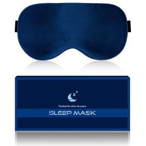 Aosun Slaapmasker van pure moerbeizijde, voor ogen, dutjes, meditatie, ontspanning en reizen (blauw)