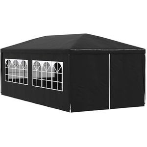 vidaXL Partytent 3x6 m PE Antraciet Feesttent Tuintent Tuin Tent Partytenten