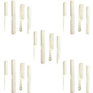 5 set 4pack/lot Ergonomische Handvat Voor Meer Comfortabele Haar Kammen Ervaring Comfortabeler Om Metalen Haar Snijden Kam, Lokale rijke goud