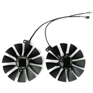 87mm FDC10U12S9-C 4-pins DUAL voor geavanceerde OC-koelventilator voor ASUS voor GeForce RTX 2080 2070 2060 grafische kaartkoelventilator(Black 2-Fan)