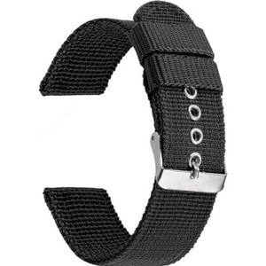 Ateldooly Canvas Nylon Horloge Band Bandjes Universele Nylon Horlogeband Horloge 16mm 18mm 20mm 22mm 24mm Armband Mannen Polsband, 20mm, Nylon