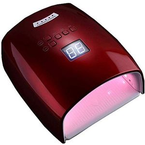 nageldrogers voor nagellak en gel， W/batterij met hoge capaciteit Pro manicure nageldroger uithardingslicht, for alle gel nagellak, nail art tools(Red)