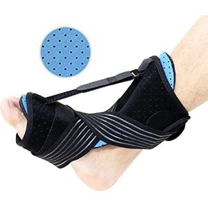 Verbeterde Fasciitis Plantaris Nachtspalk Enkelbrace Voor Plantaire Fasciitis Relief & Achilles Tendinitis Relief Voetsteun Met Een Massagebal 7-delige Set,Blauw