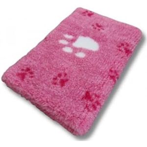 Vetbedding Veterinary Bed - Big Paw Pink White - 150 x 100 cm Hondenkleed Dierenkleed Puppykleed Hondenfokker UK Made wasbaar