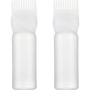 Haarolie-applicator | 2/3/4 stuks haarolie applicator fles | applicator fles haar met gegradueerde schaal | olieapplicator haarkleurmiddelkam fles applicator voor haarkleuren