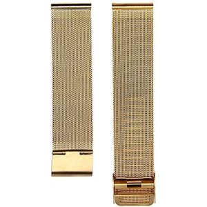 Vervangende horlogebanden Horlogeband 12 mm 14 mm 16 mm 18 mm 20 mm 22 mm 24 mm Universele roestvrijstalen metalen horlogeband bandarmband Zwart rosé gouden armband (bandkleur: goud, bandbreedte: 24 m