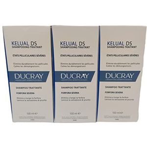 3 x Ducray Kelual DS shampoo voor sterke roos 100 ml - anti-recidieven