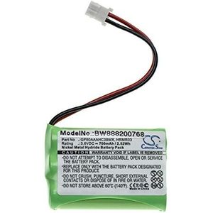 vhbw Accu geschikt voor Motorola MBP481, MBP482, MBP483 Babyfoon (700mAh, 3.6V, NiMH)