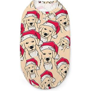 Santa Golden Retriever Hond Shirts Huisdier Zomer T-shirts Mouwloze Tank Top Ademend Voor Kleine Puppy En Katten