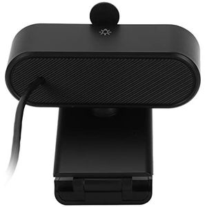 BROLEO Webcam, CMOS-sensor voor webcam, plug and play, 4K HD met lensdop voor conferenties