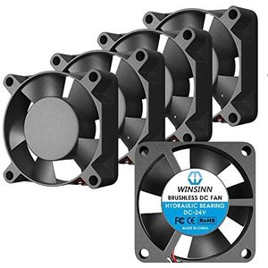WINSINN Borstelloze 3010 12/24 V DC ventilator 30 x 30 x 10 mm zelfmontage ventilator voor hotend 3D V6 CPU Arduino 3010 24V printer of extruder