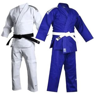 adidas Judo Gi Uniform Suit 500G/28oz Perfect voor training, duurzaam polycotton uniform, gooien, sparren, oefenen, vechten, maten 130-200cm, voor mannen, vrouwen, kinderen.