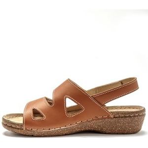 Pediconfort - Extra brede sandalen voor gevoelige voeten - DAMES, Bruin, 38 EU