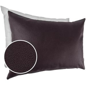 Kussensloop Kunstleer Sierkussen Sofakussen Lederen Kussenslopen Kussen KUMO Bruin 30x50cm met vulling