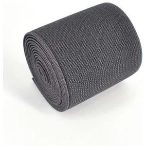 5 cm geïmporteerde rubberen band, kleur elastische band, dubbelzijdig en dikke elastische tape kleding naaiaccessoires-donkergrijs