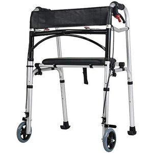 Staande revalidatie Oude Man wandelstok wandelstok viervoetige kruk multifunctionele stok stok breuk hulp oude wandelaar met wielen stoel kruk interessant welvarend