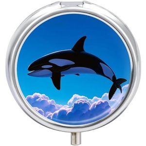 Ronde pillendoos 3 compartimenten draagbare medicijnpillendoos één maat pillendoos voor zakpillenorganisator en vitaminecontainers voor reizen