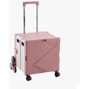 Kruiwagen Utility Wagon, opvouwbare wagen, kruiwagen(Pink)