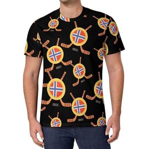Hockey in Noorwegen Heren T-shirt met korte mouwen casual ronde hals T-shirt mode zomer tops