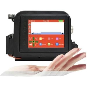 30 Talen 12.7/25.4mm Mini Printer Draagbare Printer QR Barcode Datum Logo Vervaldatum Handheld Inkjet printer voor Tekst Barcode Datum Tijd, etc(With 2 inks-12.7mm-B)