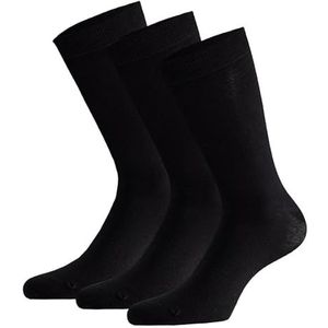 Morethansocks - Bamboe sokken basic - 6-Paar - Zwart - Maat 35/38 - Bamboe dames sokken - Naadloze sokken - Bamboe - Bamboo