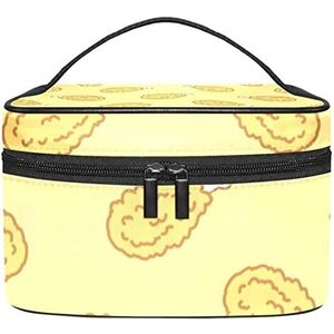 Kip Drumstick make-up tas voor vrouwen meisjes cosmetische tassen met handvat reizen make-up organizer tas, Kip Drumstick, 8.9x5.9x5.4 Inches, Make-up zakje