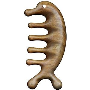 Multifunctionele meridiaan massage kam hoofd stimulator hoofdhuid grote tand sandelhout haaruitval kam 1 stuk (kleur: massage kam B)