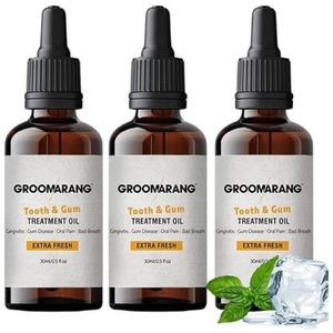 Groomarang Gum Oil TRIPLE PACK - Gemaakt van 100% pure botanische oliën (extra sterkte) handige druppelfles voor nauwkeurige dosering 30ml x3