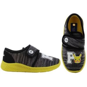 Leomil Pokémon pantoffels voor jongens, ideaal voor kleuterschool of thuis, Grijs Zwart 789, 26 EU