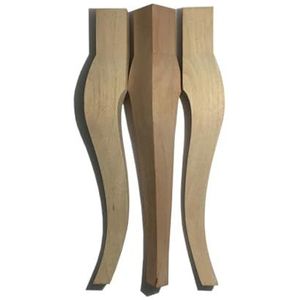 AVIMYA 1/2 stuks massief houten meubelpoten voeten vervanging voor bank bank theetafel tv-standaards kast meubels snijwerk 300-600 mm hoogte (kleur: 1 stuk 500 x 80 mm)