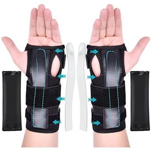 Apasiri Polssteun, polssteun voor rechts/linkerhand, polssteun met aluminium rail en zachte bekleding voor carpaal tunnel, artritis, peesontsteking, verstuiking (2, L)