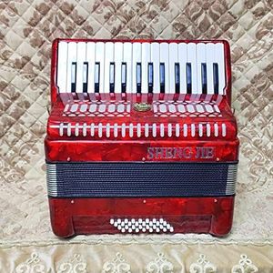 32 bas 30 key accordeon toetsenbord accordeon voor beginners en professionele spelers (rood)