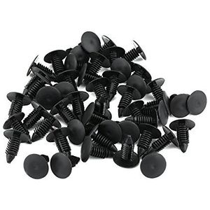 Auto Clip Set Auto Bevestiging Clips 50st Bevestiging Clips Carrosserie Bekleding Clips Auto Bumper Plastic klinknagels Bevestiging Bekleding Push Pin Clip Zwart