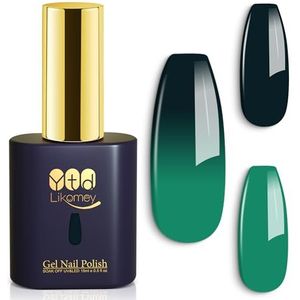 YTD Likomey UV Gel Nagellak,15ml Groen Donkergroen Temperatuur Kleurverandering Kameleon Salon Manicure Gel Polish,WB09