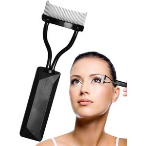 Make-up wimperscheider, draagbare cosmetische wimperkam met beschermende kamafdekking, wimperkamafscheider, boogvormige wimperscheider, wimperdefiniërende voor meisjes en meisjes