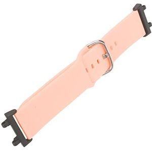 Siliconen Slimme Horlogeband, Verstelbare Zachte Stijlvolle Vervangende Ademende Slimme Horlogeband voor Heren Dames voor op Kantoor (Roze)