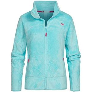 Geographical Norway Upaline Lady - Fleece Jas Vrouwen Fijne Warme Zip - Herfst Winter Lente Warme Dames Jassen Dames - Lange Mouw Trui Bont Zacht Outdoor Comfort, Turkoois, XXL