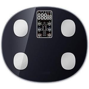 Digitale Weegschaal Body Fat Balance LCD Groot Scherm Personenweegschaal Hartslagmeter Track 16 Body Data 180KG Gemakkelijk Te Gebruiken(Body Scale-black)