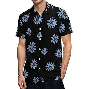 Hippie Vredesteken Bloem Heren Hawaiiaanse Shirts Korte Mouw Casual Shirt Button Down Vakantie Strand Shirts 4XL