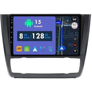RoverOne 8G+128G CarPlay Stereo voor BMW 1 Series 1-Series E81 E82 E87 E88 2004-2012 met Android Auto Radio GPS Navi Bluetooth RDS WiFi Hoofd Unit Multimedia Speler