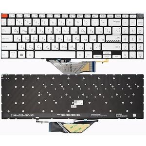 Russisch toetsenbord voor VivoBook voor S 16X M5602 S5602 M3502 M3502Q K3502Z S3502 met achtergrondverlichting(RU Silver Org LED)