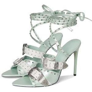 Steve Madden Zadelsandaal voor dames, Aqua Multi, 37 EU