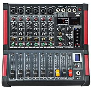 Audio DJ-mixer Bluetooth-opname 6 kanalen (mono) 99 DSP-effect USB-functie Professionele mixer Podcast-apparatuur