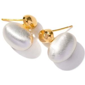 Uilita Kerstsieraden 18K Vergulde Abalone Schelp Stud Oorbellen for Vrouwen Hoop Earring Trendy Cadeau Vrouwen Meisjes