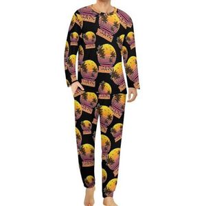 Bring On The Sunshine pyjamaset voor heren, loungewear, lange mouwen, bovendeel en onderbroek, 2-delige nachtkleding