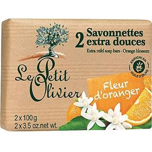 Le Petit Olivier Zeepgeur, extra zacht, 2 x 100 g, geurnoten: oranjebloesem, 6 stuks (12 stuks)