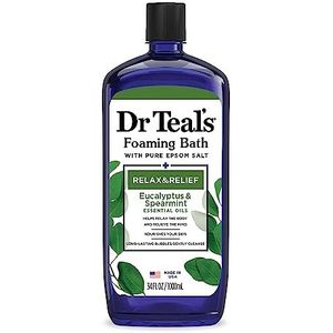 Dr. Teal's Pure Epsom zout badschuim voor ontspanning en recreatie, met eucalyptus en groene munt. 1 l.