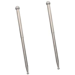 STAHAD 2 Stuks Gezichtsacupunctuurstick Punt Gereedschap Massage Stok Gezicht Acupressuur Stok Oor Punt Sonde Acupunctuur Massagestok Pen Guasha Bord Pees Stok Meridiaan Roestvrij Staal